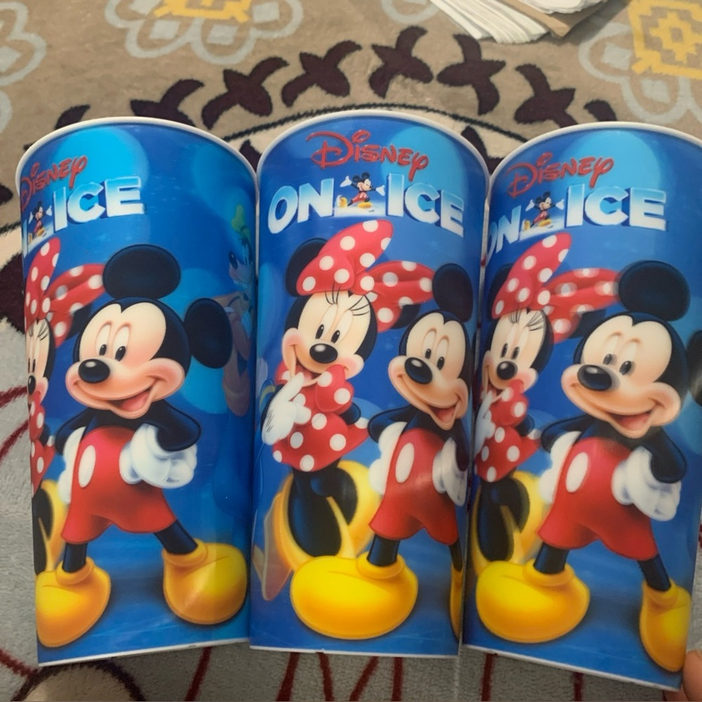 Disney On Ice Mickey Mouse & Minnie Mouse Event Hologram Cup Blue - Set Of 3